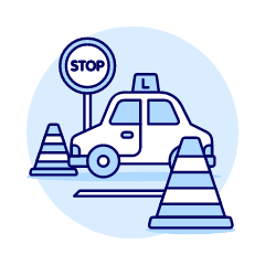 Driving Exam Illustration from UX Duotone Set