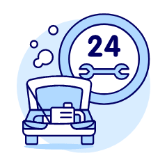 24 Hour Service Illustration from UX Duotone Set