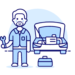 Mechanic Fixing Car 7 Illustration from UX Duotone Set