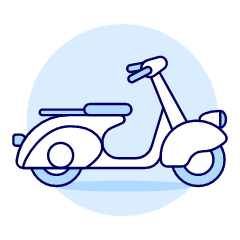 Blue Scooter Illustration from UX Duotone Set