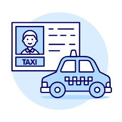 Taxi License 1 Illustration from UX Duotone Set