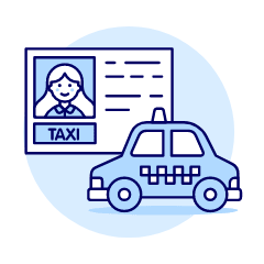Taxi License 4 Illustration from UX Duotone Set