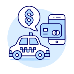 Taxi Online Payment Illustration from UX Duotone Set