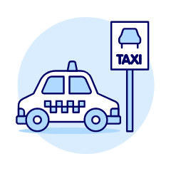 Taxi Parking Illustration from UX Duotone Set