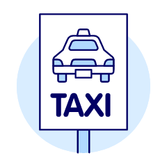 Taxi Sign Illustration from UX Duotone Set