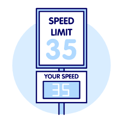Speed Limit Sign Illustration from UX Duotone Set