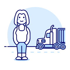 Trucker On Road 4 Illustration from UX Duotone Set