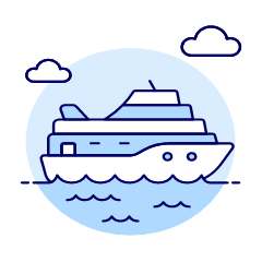 Ferry Illustration from UX Duotone Set