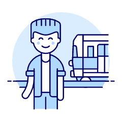 Train Passenger 4 Illustration from UX Duotone Set