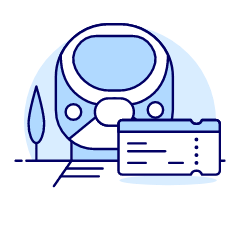 Train Ticket Illustration from UX Duotone Set