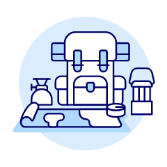 Backpack Trip Illustration from UX Duotone Set