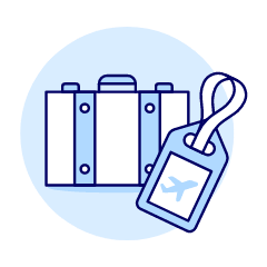 Baggage Tag Illustration from UX Duotone Set