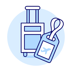 Luggage Tag Illustration from UX Duotone Set