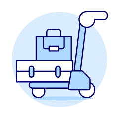 Luggage Trolley Illustration from UX Duotone Set
