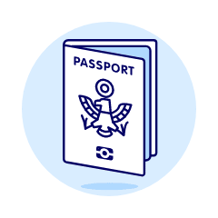 Open Passport Illustration from UX Duotone Set
