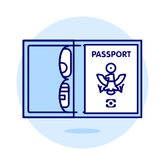 Passport Cover Illustration from UX Duotone Set