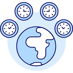 Timezone Illustration from UX Duotone Set