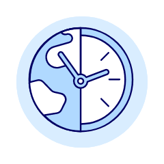 World Clock Illustration from UX Duotone Set