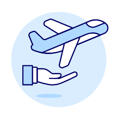 Share Flight Illustration from UX Duotone Set