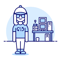 Computer Nerd 4 Illustration from UX Duotone Set