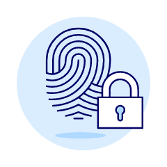 Fingerprint Padlock Illustration from UX Duotone Set