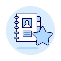 Contact Book Star Illustration from UX Duotone Set