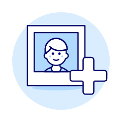 Avatar Frame Add Illustration from UX Duotone Set