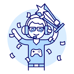 Player Winner 1 Illustration from UX Duotone Set