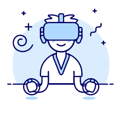 Playing VR 1 Illustration from UX Duotone Set