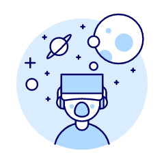 Playing VR Space 1 Illustration from UX Duotone Set
