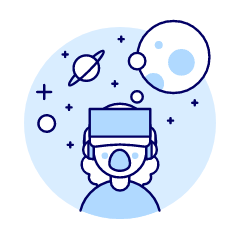 Playing VR Space 4 Illustration from UX Duotone Set