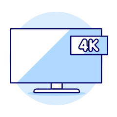 Television 4 K Illustration from UX Duotone Set