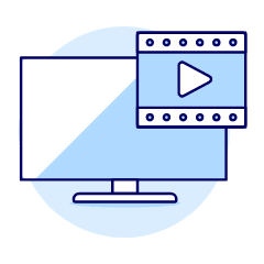 Television Media Illustration from UX Duotone Set