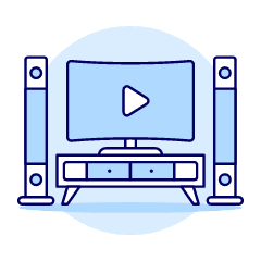 Television Modern Theater Illustration from UX Duotone Set