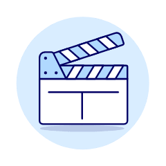 Movies Film Slate Illustration from UX Duotone Set