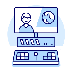 Video Workstation 1 Illustration from UX Duotone Set