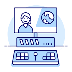 Video Workstation 4 Illustration from UX Duotone Set