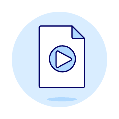 Files Play Media Illustration from UX Duotone Set