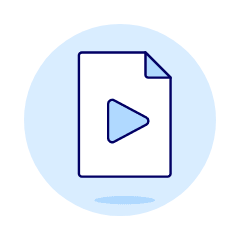 Files Play Illustration from UX Duotone Set