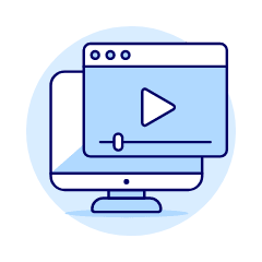 Video Player Pc Illustration from UX Duotone Set