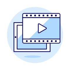 Video Player Tablet Illustration from UX Duotone Set