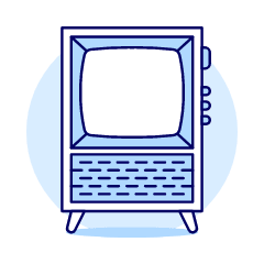 Television Vintage 6 Illustration from UX Duotone Set