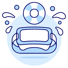 Vr Coloring Illustration from UX Duotone Set