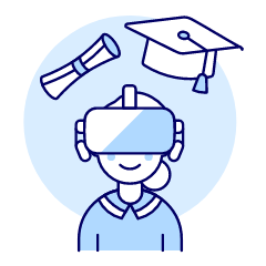 Vr Education 4 Illustration from UX Duotone Set