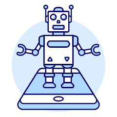 Hologram Robot 2 Illustration from UX Duotone Set