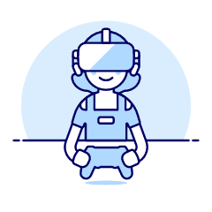 Vr Gaming 2 4 Illustration from UX Duotone Set