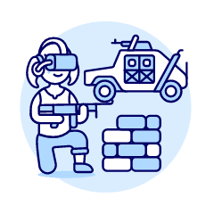 Vr Shooting 2 4 Illustration from UX Duotone Set