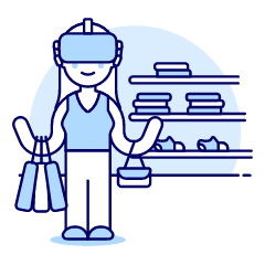Vr Shopping 1 4 Illustration from UX Duotone Set