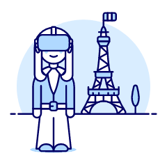Vr Eiffel 4 Illustration from UX Duotone Set