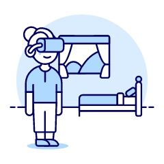 Vr Hotel Room 4 Illustration from UX Duotone Set